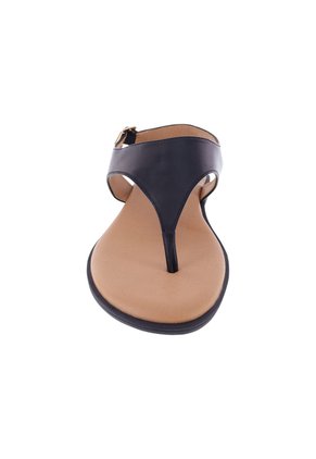 Sandalias Planas Valle Para Mujer Negro Comfort Plus 211001