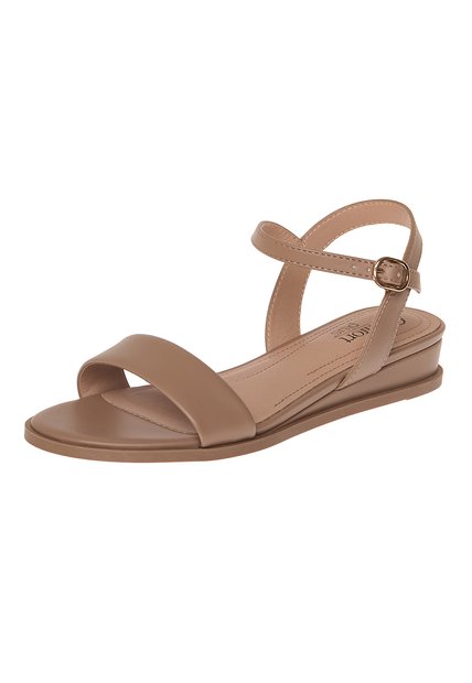 Sandalias Blanche Con Taco Tipo Cuña Para Mujer Neutro Oscuro Comfort Plus 211917
