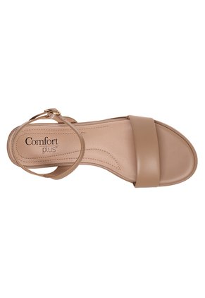 Sandalias Blanche Con Taco Tipo Cuña Para Mujer Neutro Oscuro Comfort Plus 211917