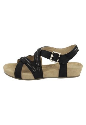 Sandalias Planas Para Bea Para Mujer Negro Comfort Plus 198679