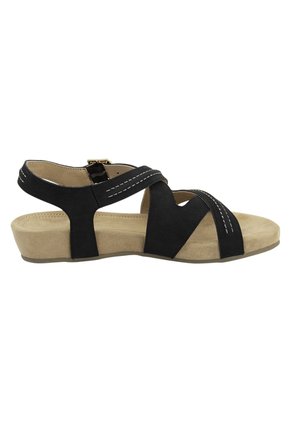 Sandalias Planas Para Bea Para Mujer Negro Comfort Plus 198679