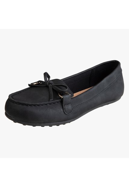 Zapatos Casuales Deja Tipo Mocasín Para Mujer Negro Comfort Plus 199137