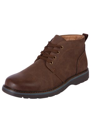 Botines Para Hombre Café Oscuro Comfort Plus 200791