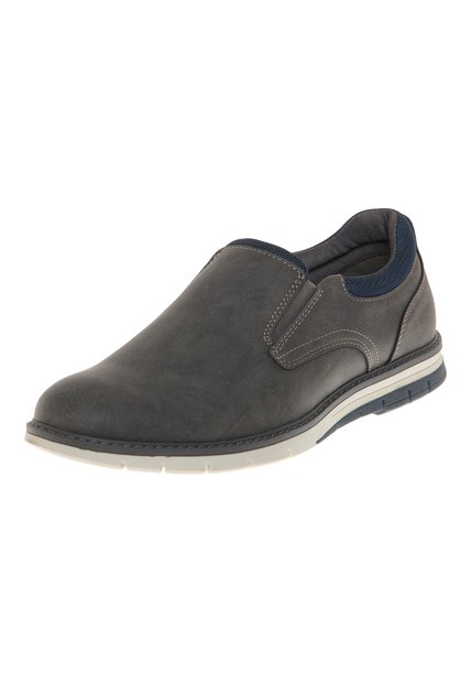 Zapatos Casuales Fortis Ii Para Hombre Gris Oscuro Comfort Plus 201682