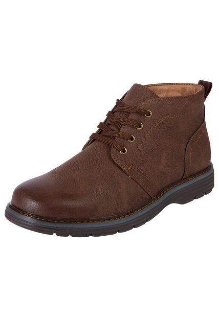 Botines Para Hombre Café Oscuro Comfort Plus 200791