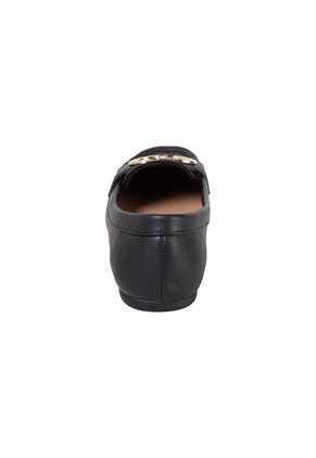 Zapatos Casuales Febee Tipo Mocasín Para Mujer Negro Comfort Plus 200645