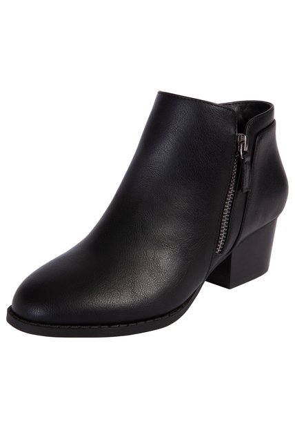 Botines Con Taco Ashlee Para Mujer Negro Comfort Plus 200357 Payless