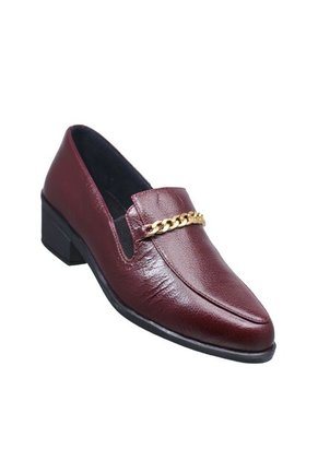Zapato Formal Mocasín Cuero Para Mujer Tacón 3 1/2