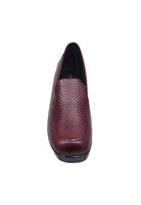 Mocasín Cuero Tacón Corrido Para Mujer