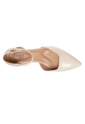 Zapatos De Vestir Moira Para Mujer Beige Comfort Plus 201584