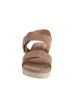 Sandalias Riley Con Taco Tipo Cuña Para Mujer Beige Comfort Plus 200523 Payless