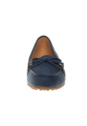 Zapatos Casuales Tipo Mocasín Deja Para Mujer Azul Comfort Plus 210633