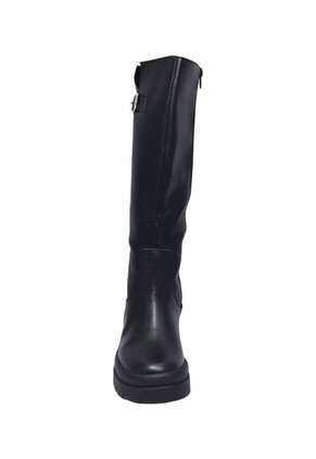 Bota Negra Caña Larga Para Mujer