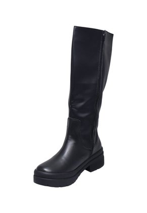 Bota Negra Caña Larga Para Mujer