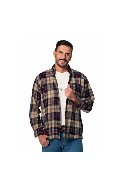 Camisa Leñadora Hombre Lec Lee Kaky