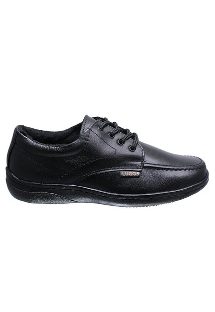 Zapato Colegial De Amarrar De Cuero Negro