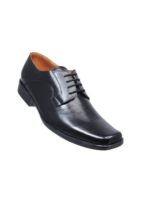 Zapato De Amarrar Negro Cuero Legítimo