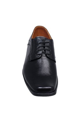 Zapato De Amarrar Negro Cuero Legítimo