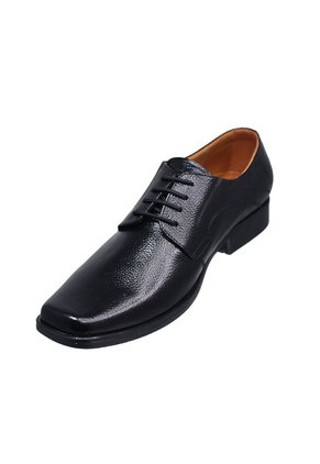 Zapato De Amarrar Negro Cuero Legítimo