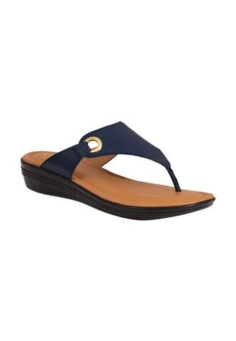 Sandalias Con Taco Tipo Cuña Para Mujer Azul Comfort Plus 199770 Payless Generic