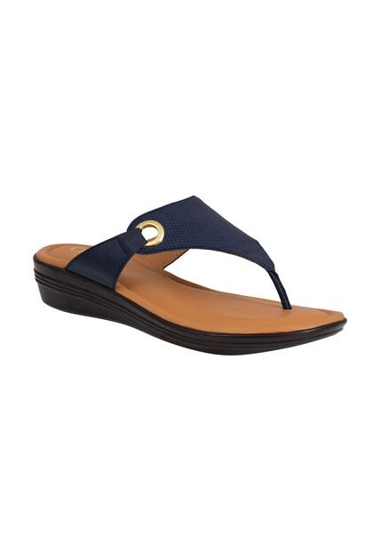Sandalias Con Taco Tipo Cuña Para Mujer Azul Comfort Plus 199770 Payless