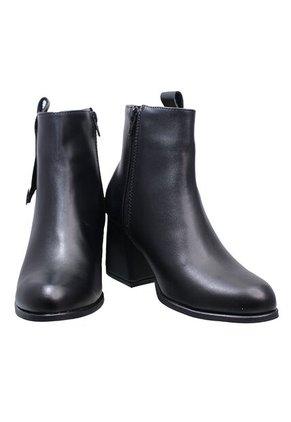 Botín Negro Para Mujer Puntudo Tacón 5 1/2