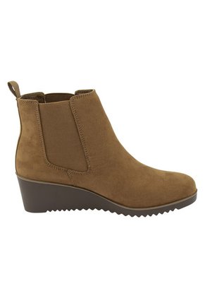 Botines Chelsea Con Taco Tipo Cuña Para Mujer Cogñac Comfort Plus 199328 Payless
