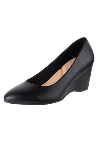 Zapatos De Tacon Tipo Cuña Karlile Para Mujer Negro Comfort Plus 193145 Payless Generic