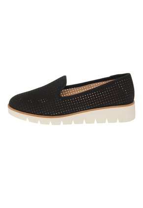 Zapatos Casuales Planos Kat Para Mujer Negro Comfort Plus 210882