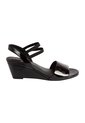 Sandalias Petula Con Taco Tipo Cuña Para Mujer Negro Comfort Plus 201273 de Generic