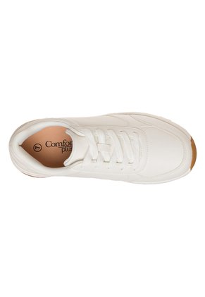 Zapatos Casuales Tipo Sneakers Eureka Para Mujer Blanco Comfort Plus 210884
