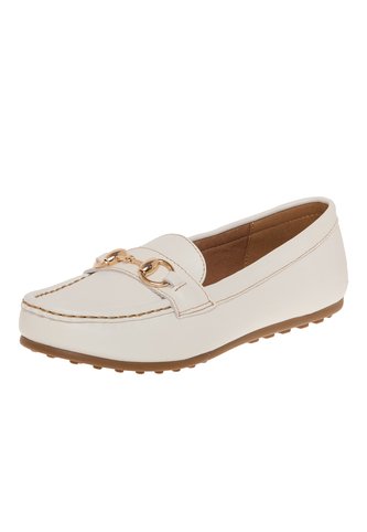 Zapatos Casuales Footsie Tipo Mocasín Para Mujer Marfil Comfort Plus 211017 Generic