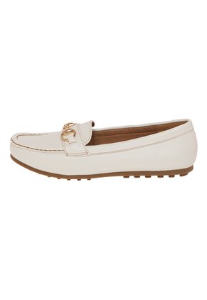 Zapatos Casuales Footsie Tipo Mocasín Para Mujer Marfil Comfort Plus 211017