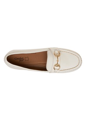 Zapatos Casuales Footsie Tipo Mocasín Para Mujer Marfil Comfort Plus 211017