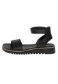 Sandalias Deportivas Neve Con Taco Tipo Cuña Para Mujer Negro Comfort Plus 210599 de Generic