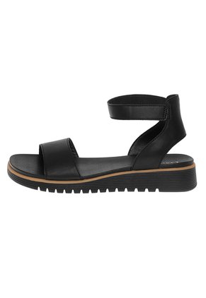 Sandalias Deportivas Neve Con Taco Tipo Cuña Para Mujer Negro Comfort Plus 210599