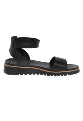 Sandalias Deportivas Neve Con Taco Tipo Cuña Para Mujer Negro Comfort Plus 210599