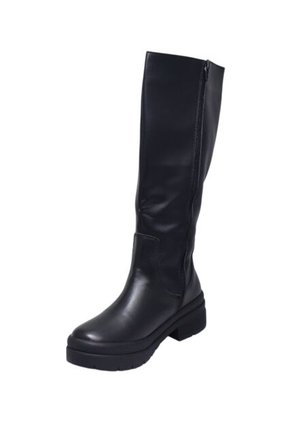 Bota Negra Caña Larga Para Mujer