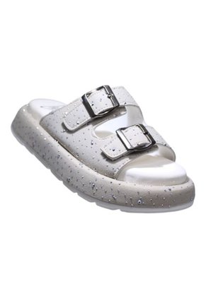 Sandalia Beige Mujer Tacón Corrido