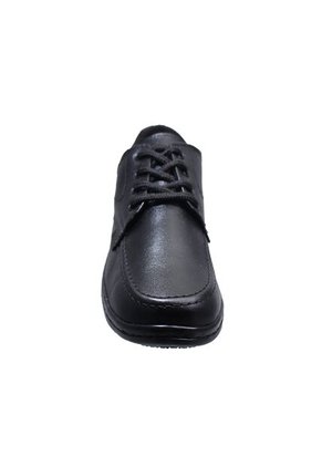 Zapato Colegial De Amarrar De Cuero Negro
