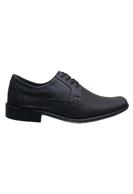 Zapato Formal Puntudo Negro Amarrar Hombre