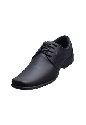 Zapato Formal Puntudo Negro Amarrar Hombre