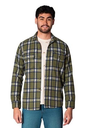 Camisa Leñadora Para Hombre Lec Lee - Verde L