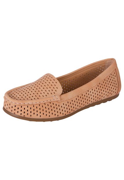 Zapatos Casuales Freya Tipo Mocasín Para Mujer Bronceado Comfort Plus 200834