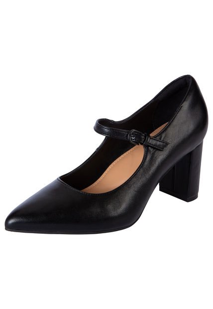 Zapatos De Vestir Maryjane Para Mujer Negro Comfort Plus 200806