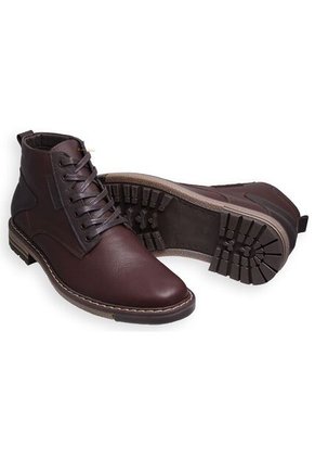 Botines Casuales De Amarrar Hombre Cuero