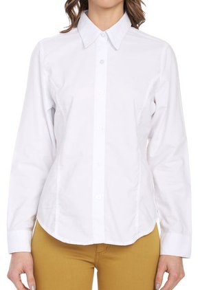 Blusa Blanca Basic Manga Larga Lec Lee