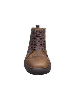 Botín En Cuero Para Hombre Amarrar Casual