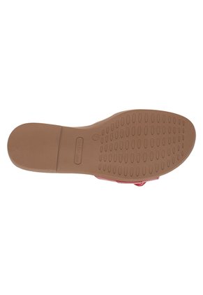 Sandalias Planas Para Mujer Rojo Comfort Plus 211255
