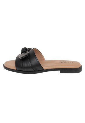 Sandalias Planas Para Mujer Negro Comfort Plus 211254